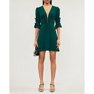 Reformation Laurelei Dress (Size 4, Green)